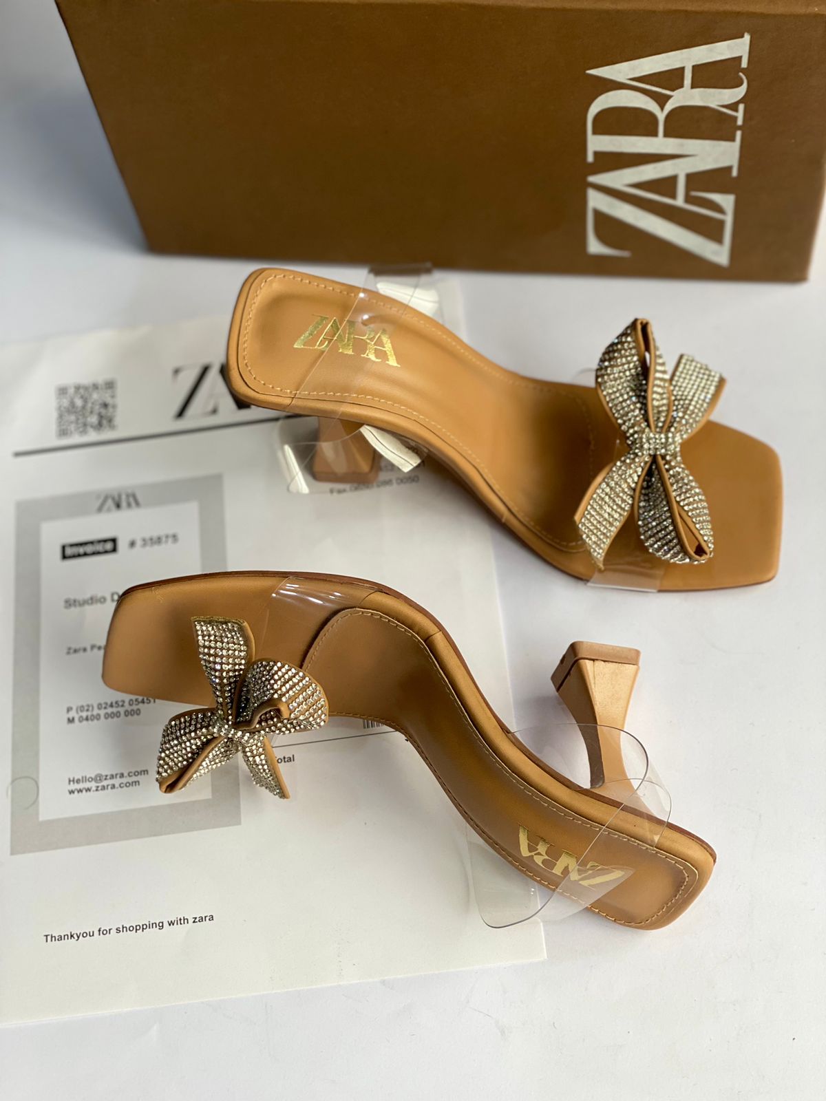 ZA Bow Transparent Heel