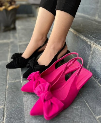 Sueded Bow Heel