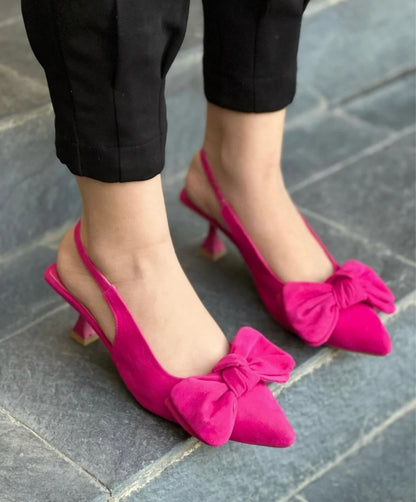 Sueded Bow Heel