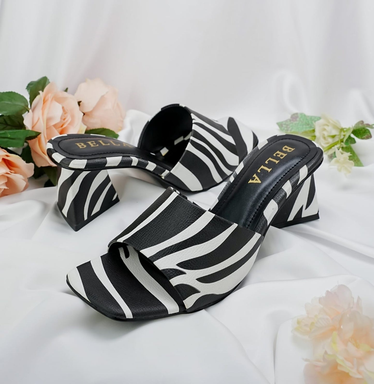 Zebra Triangle Heel