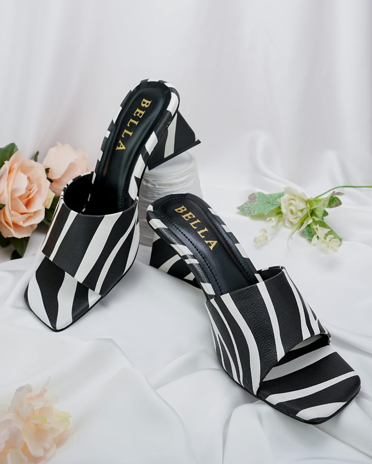 Zebra Triangle Heel