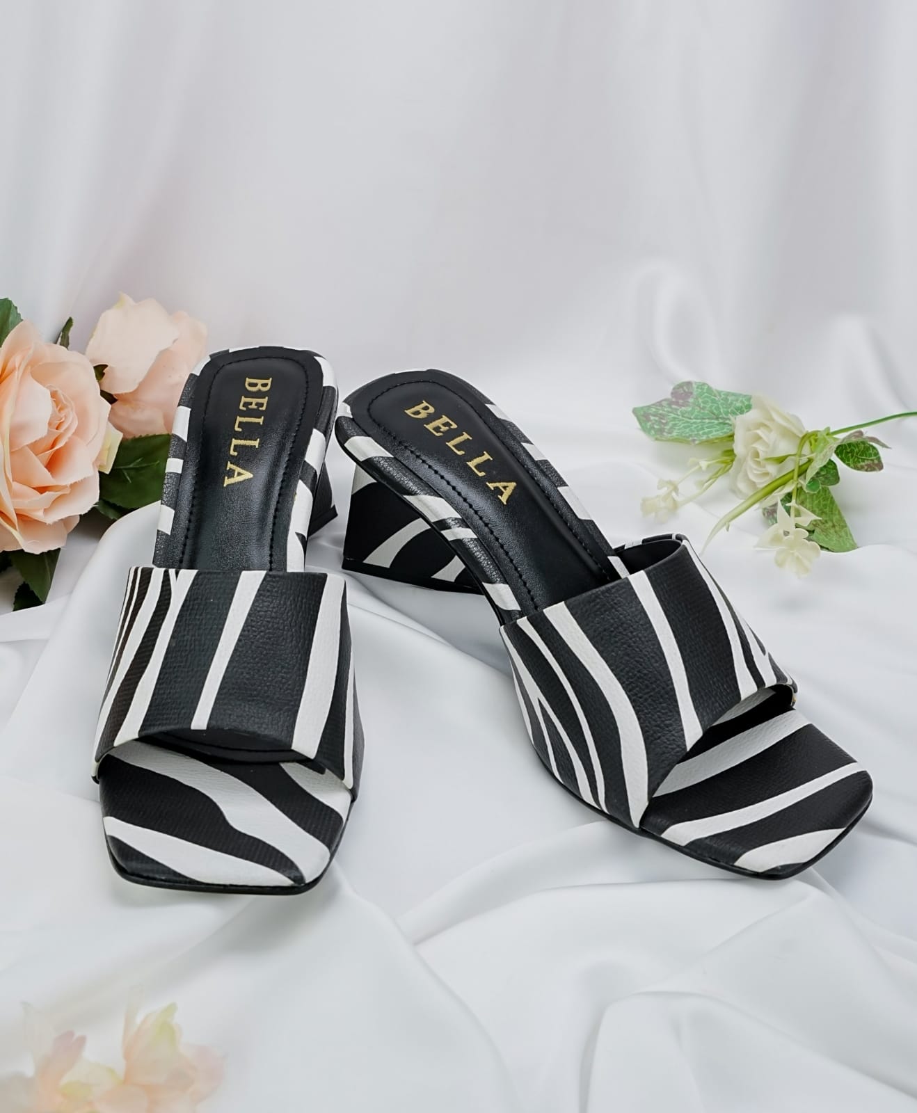 Zebra Triangle Heel